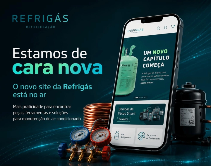 Lançamento novo site Refrigás Banner Lançamento novo site Refrigás