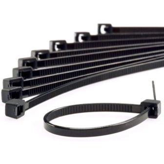 Abraçadeira de Nylon Preto 36cm (100 Unidades) Produto Abraçadeira de Nylon Preto 36cm (100 Unidades)
