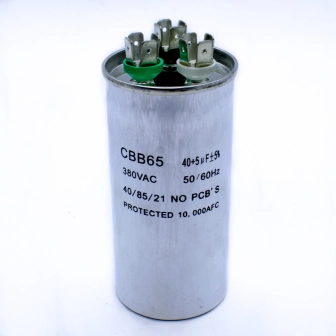 Capacitor Permanente 40+5 MFD 380VAC Suryha Produto Capacitor Permanente 40+5 MFD 380VAC Suryha