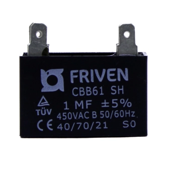 CAPACITOR QUADRADO PRETO 1,0MFD 450V - 000168 Produto CAPACITOR QUADRADO PRETO 1,0MFD 450V - 000168