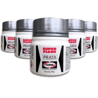 Kit Com 5 Fluxo de Solda Prata 80gr Harris Produto Kit Com 5 Fluxo de Solda Prata 80gr Harris