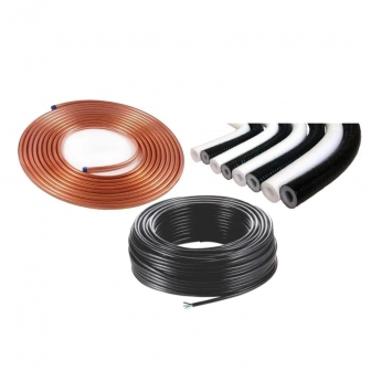 Produto Kit Panqueca de Tubo de Cobre Eluma 1/4 + Tubo Esponjoso Branco + Cabo PP 4X1,50mm 500V