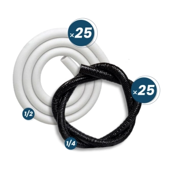 Kit Personalizado Esponjoso 50mt 1/2 Branco + 50mt 1/4 Preto Produto Kit Personalizado Esponjoso 50mt 1/2 Branco + 50mt 1/4 Preto