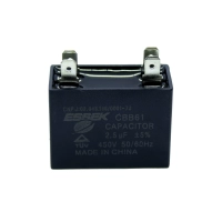 Capacitor Quadrado 2,5MFD/µF 440V a 450V - Preto Produto Capacitor Quadrado 2,5MFD/µF 440V a 450V - Preto