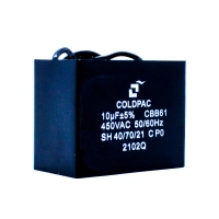 CAPACITOR QUADRADO (dielétrico plástico) 10MFD 450V COLDPAC Produto CAPACITOR QUADRADO (dielétrico plástico) 10MFD 450V COLDPAC